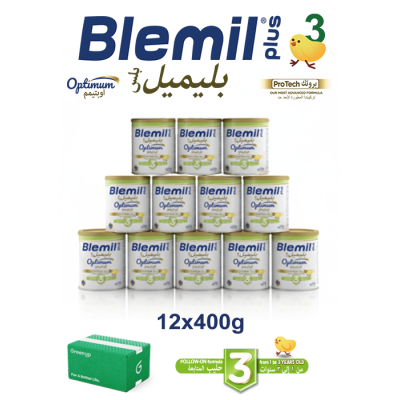  بليميل بلس 3 أوبتيمم بروتك 400جم (12 علبة) - عبوة عائلية