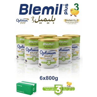  بليميل بلس 3 أوبتيمم بروتك800جم (6 علبة) - عبوة عائلية