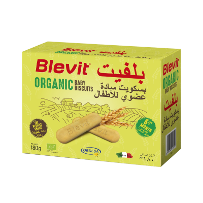 بسكويت أطفال عضوي من بليفيت - 180 جم